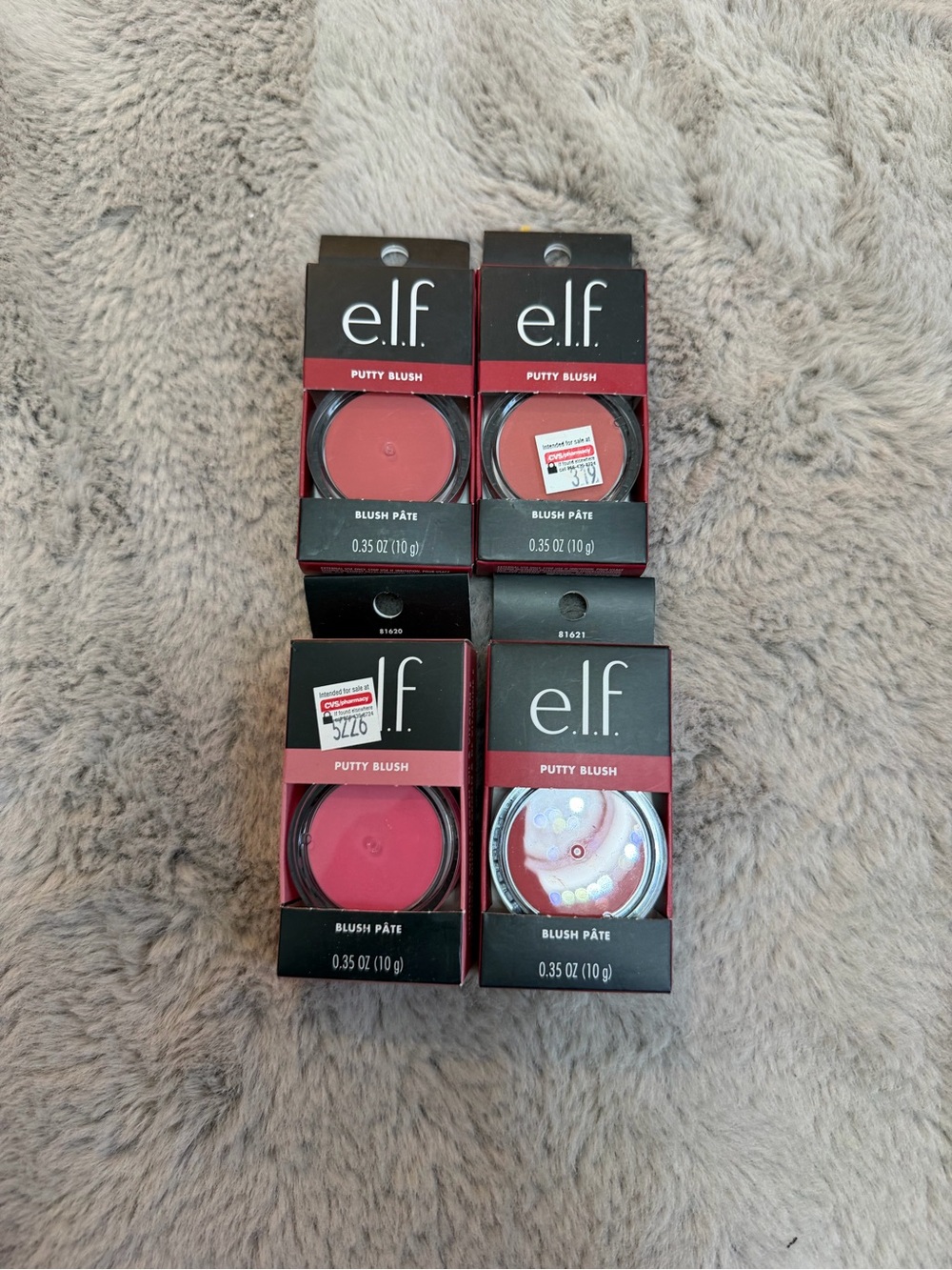 Lot Of 4 e.l.f Putty Blush - Pink Tones (Tahiti & Bora Bora) - New In Packaging